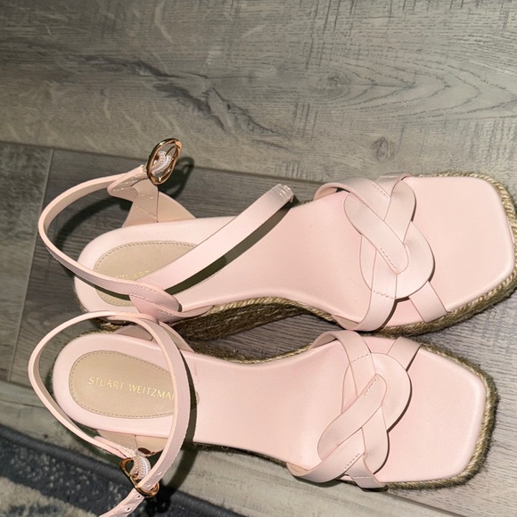 Stuart Weitzman Pink Wedge Sandals - Picture 2 of 5